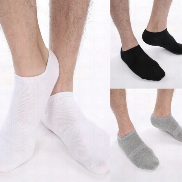 Hotouch Fashion Menn 6pcs No Show Cotton-wool Invisible Design Casual Liner Socks