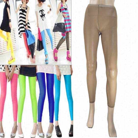 Korean Women' Vivid Candy Color Net Yarn Pants Breatability Leggings 10 Colors