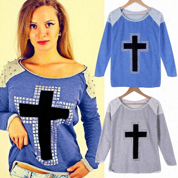 New Fashion Lady Women's Casual Long Sleeve O-neck"crew Neck"round Neck Pulloverss Jumper S T-shirt Tops Blouse