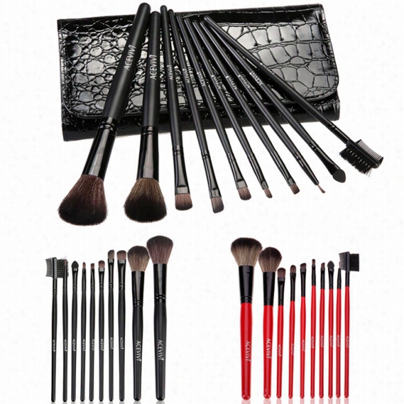 New Fashion Proefssional 10pcs Soft Cosmetic Tool Makeup Brush Set K It With P Ouch