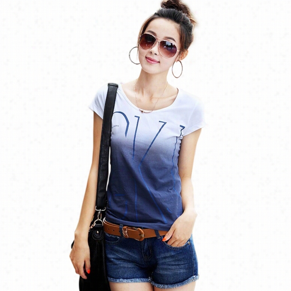 New Stylish Lady Women's Fashion Shoet  Sleeve O-neck Sexy Slim T-shirt