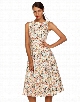 ACEVOG Ladies Women Casual Retro Party High Waist Floral A-line Swing Dress