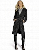 Stylish Ladies Women Cool Lady Casual Wool Blend Long Coat Cardigan Trench Overcoat Outwear with Belt Black