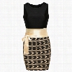 Zeagoo Women Sexy Bodycon Two Piece Set Sleeveless Tank Tops + Print High Waist Pencil Skirt