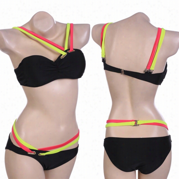 Wome Nfashino Sexy To Pieces Bkini Set Push Up Padded Strap Swimwear Beach Wear Swimsuit