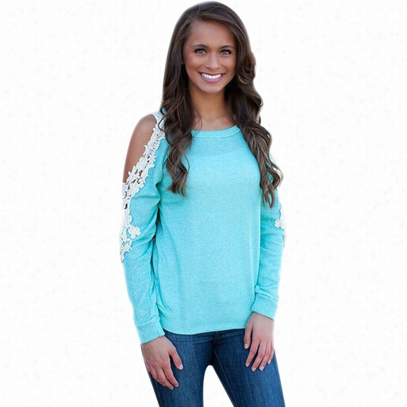 Womens Casual Long Sleeve Kjitwear Jumper Lace Crochet Floral Hollow Out Sweater T-shirt Pullover Blouse Tops