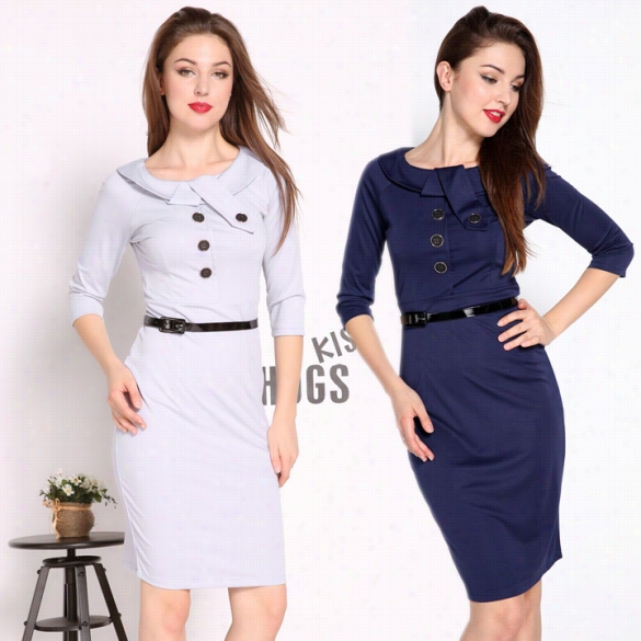 Women's Ladies Bodycon Bu Siness Casual Paint Dress Cocktail Party Dress