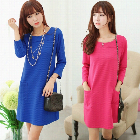 Women's Spring "autumn Dress 3"4 Sleeve Slim Elegant One-piece Clothes