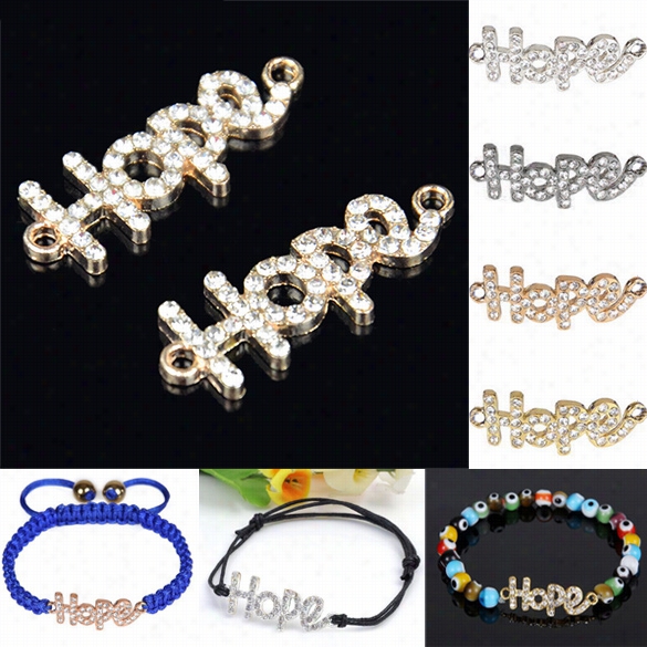 2x Crystal Hop Y Shaped Side Wway Bracelet Connector Charms  Beads Fiindins Diy 4colors