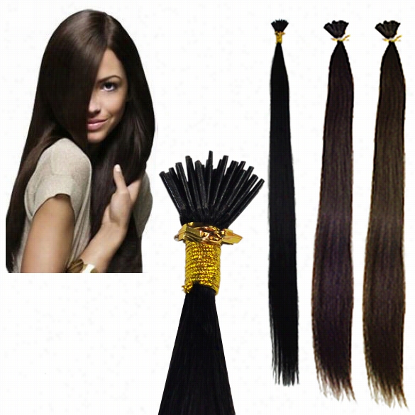 50pcs I-tip Hair Remy Hair Stick-tipped Straight Human Hairextensions