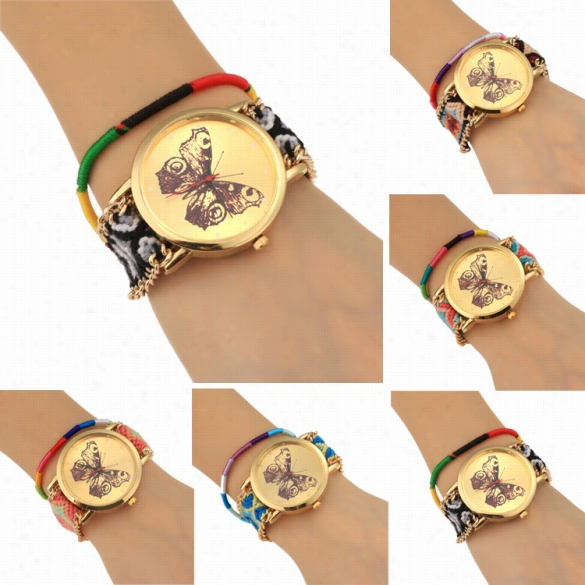 Fashion Ladies Women Korean Style Ana Log Knitted Strap Wrist Watch