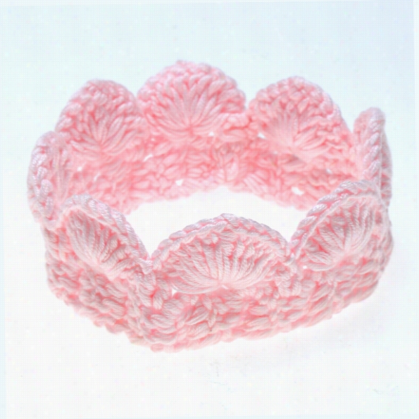 Infant Newborn Baby And-made Knit Rcochet Headband Photography Accesssory Prop