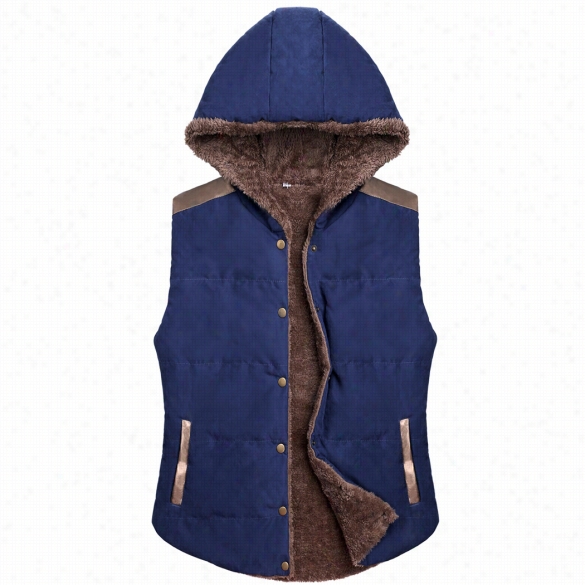 Meaneor Autumn Winter Fashion Stylish Ladies Women Sleeveless Hoodie Zip Coat Jcaket