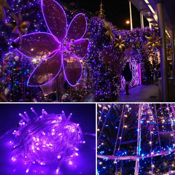 New Rarival 10m 100 Led Purple Lights Decorative Christmas Party Sparkle String2 20v Eu