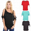 High Quality Fashion Women Casual Off Shoulder Solid Blouse Tops O-Neck Tunic T-Shirt Tops