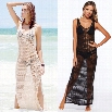 New Stylish Ladies Women Crochet Hollow Out Cover Up Casual Sexy Sleeveless Long Dress