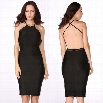 Women Sexy Slim Fit Backless Bodycon Party Cocktail Evening Bandage Club Dress