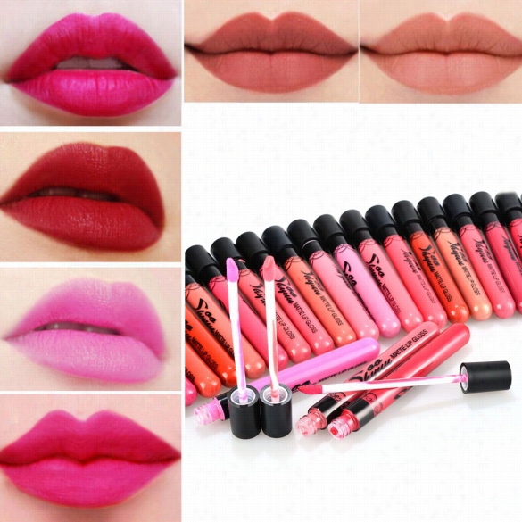 24 Colors"set Beauty Makeup Cosmetic Matte Waterproof Lip Pencil Lipstick Lip Gloss Lpi Write Liquid