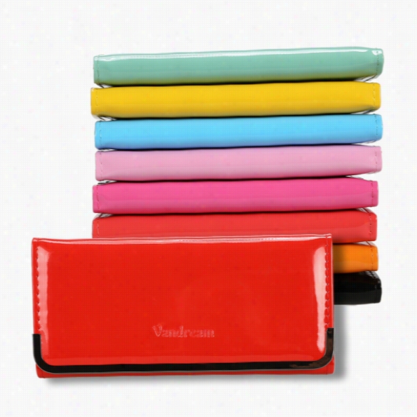 Candy Sweet Color Women Fashion Korean S Tyle Patent Leather Long Wallet Clutch Bag