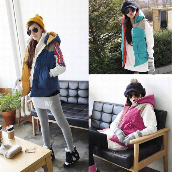 Fashion Ladies Hooded Sleeveless Vest Coat Jacket Bodywarmer Top Womens