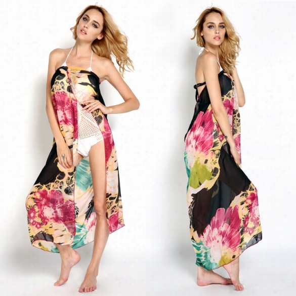 Fashion Sexy Women Strapless Maxi Floral S Undress Eve Party Beah Long Dress