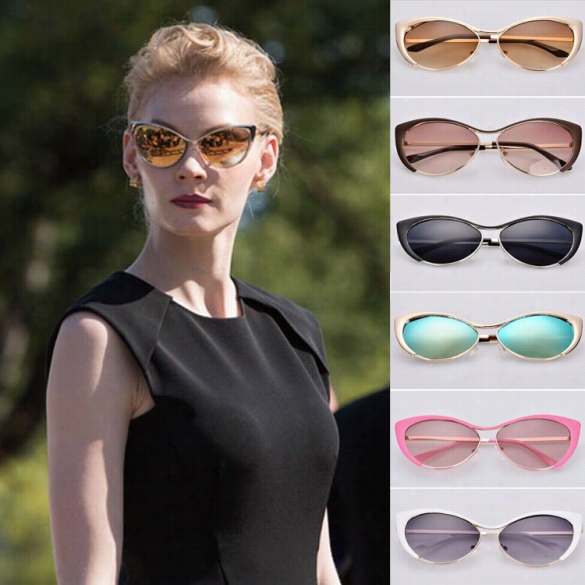 Hot Fashion Adult Women Super Cute Lady Women's Charming Full Frame Reflective Sunglasses