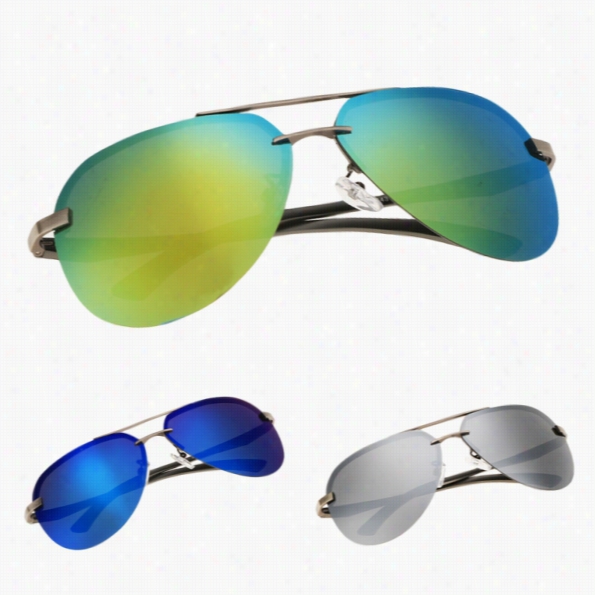 Hot Fashion Men Polarize Metal Frame Round Casual Outdior Sunglasses