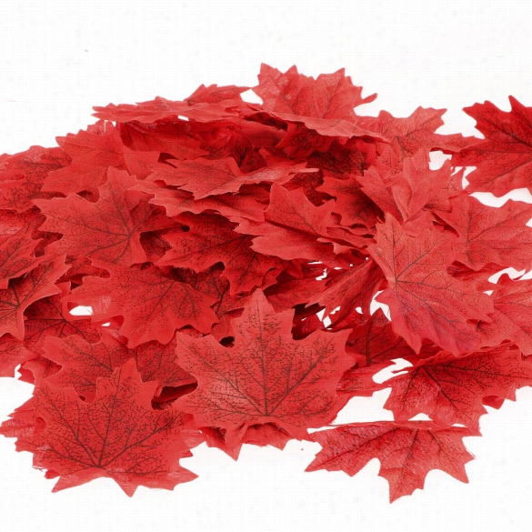 New 1 Pack 100pcs Polyester Maple Le Aves For Festival Wedding Party Decorating