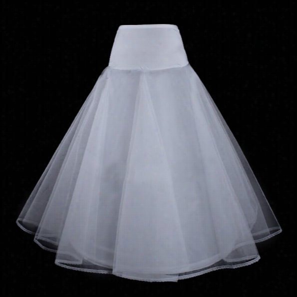 New A Line Elastic Waist 1 Hoop Wedding Bridal Petticoat Crinoline Underskirt