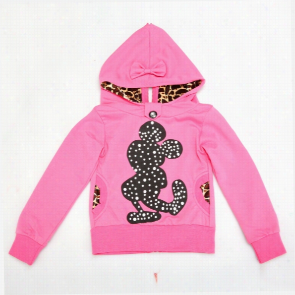 New Kids Girl's Wera Long Sleeve Hooded Print Back Z Ipper Casualsports Hoodie Sweat 2-9y