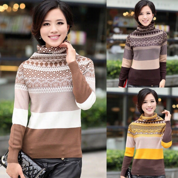 New Sprinv Woen's Sweater Cashmefe Sweater Heap Turtleneck Lonv-sleeve Sweater Female