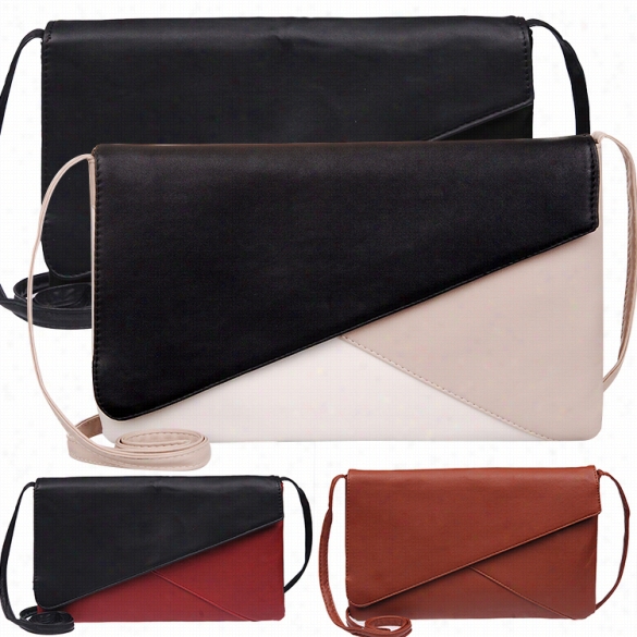 New Women Vintage Style Envelope Synthetic Leatherh Andbag Casual Shoulder Bag