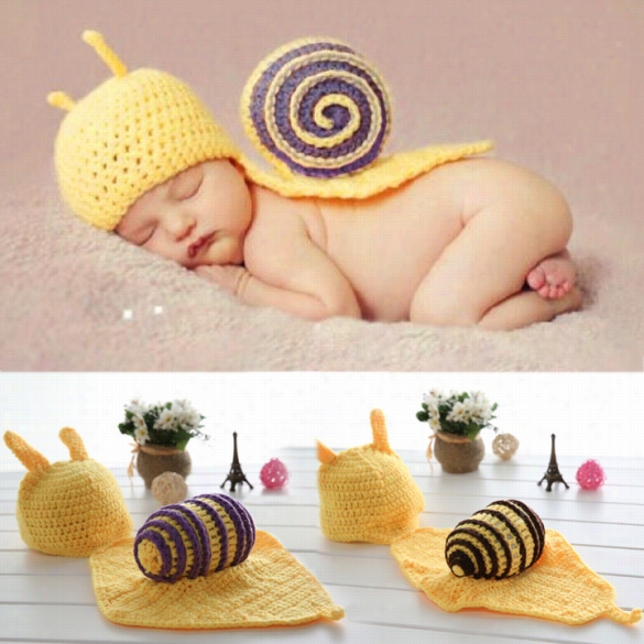 Newborn Boy Girl Baby Crochet Knit Costume Photography Photo Prop Hat O Utfit