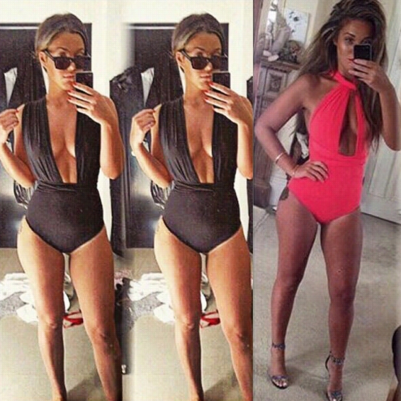 Sexy Women Bandage Stretch High Waist Solid Sort Jumpsuit Halter Cross Mutli Style