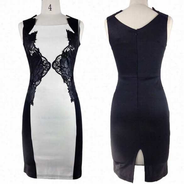 Sexy Women Embellished Lace Congrast Bodycon Party Ocktail Evening Mini Array