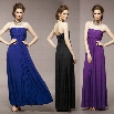 Hot Fashion Women Ladies Strapless Off-shoulder Stretch Empire Draped Cocktail Evening Party Maxi Long Dress