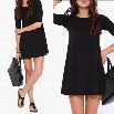 New Stylish Lady Women's Fashion Half Sleeve O-Neck Sexy Slim Straight Dress