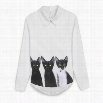 New Sweet Ladies Fashion Animals Print Pullover Long Sleeve Casual Top Blouse