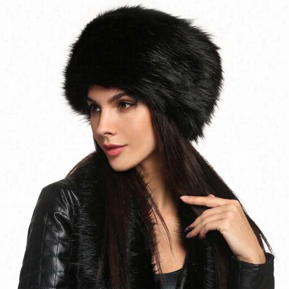 Zeogoo Women Fashion Winter Faux Fur Russian Cossack Style Hat Headband Ear Warmer