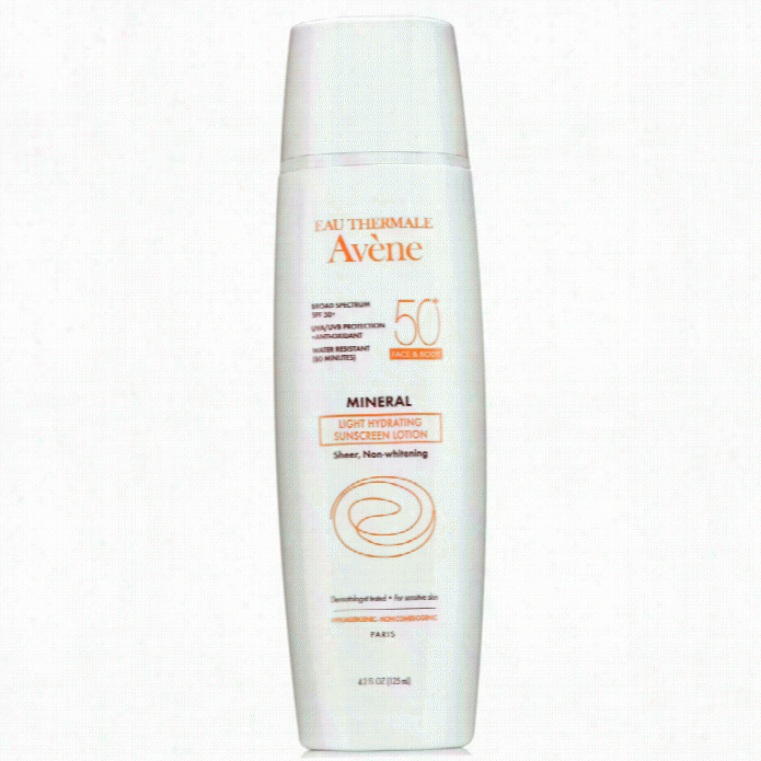 Avene Mineral Light Hydraring Sunscreen Lotion Spf 50 Face & Body