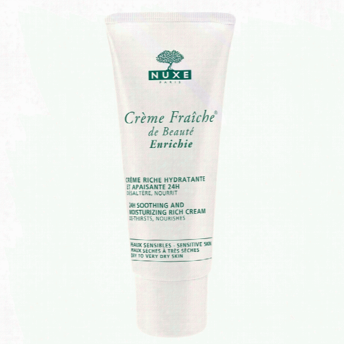 Nuxe Creme Fraiche De Beaute Enrichie - 24hr Soothing & Moisturizing Rich Cream (dry Skin)