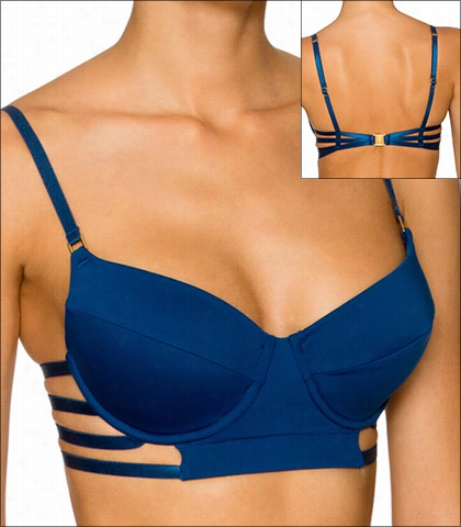 Aerin Rose Mediterranean Swimwear Top Cage Bra Style 16-medi-t422