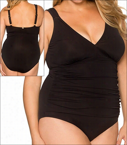 Curve Black Swimwear One Piece 16-blck-384