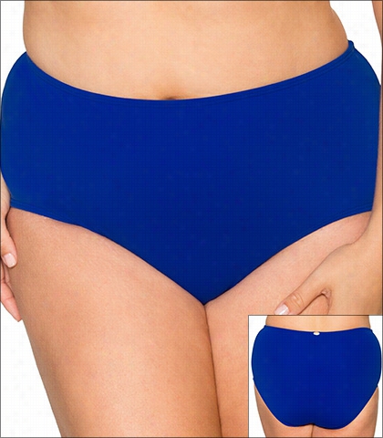 Curve Ultra Blue Swimwear Bottom Bri Ef High Waist 16-ulbl-97b