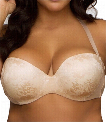 Curvy Couture Strapless Sensation Mlti Way Push Up Bra Sttyle 1073