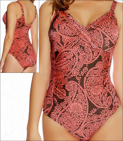 Fantasi E Swim Kathmandu Undewire Wrap Individual Piece Style 6031~col