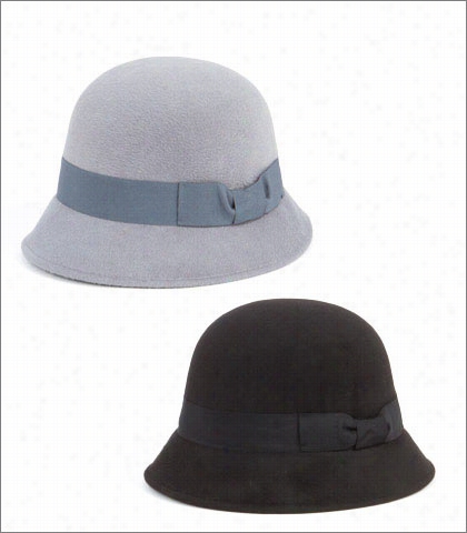 Four Buttons Faxu Wool Frlt Cloche Style Cth4714