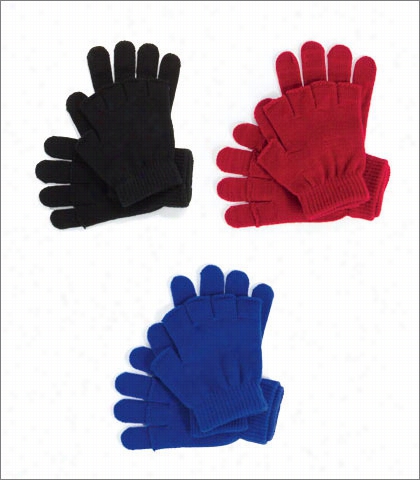 Four Bttons Knit Gloves With Fingerless Top Gloves Style Kng3152