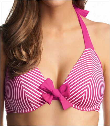 Freyw Swim Tootsie Underwire Bandless Halter Bikini Top Style  3601