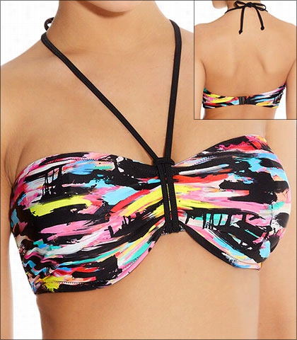 Ferya Venicee Beach Underwir E Padded Bandeau Bikink Top Style 3767-grt